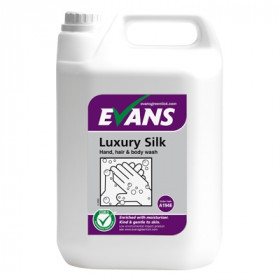 Evans Vanodine Luxury Silk Enriched Hand, Hair and Body Wash A194EEV2 1x5Litre